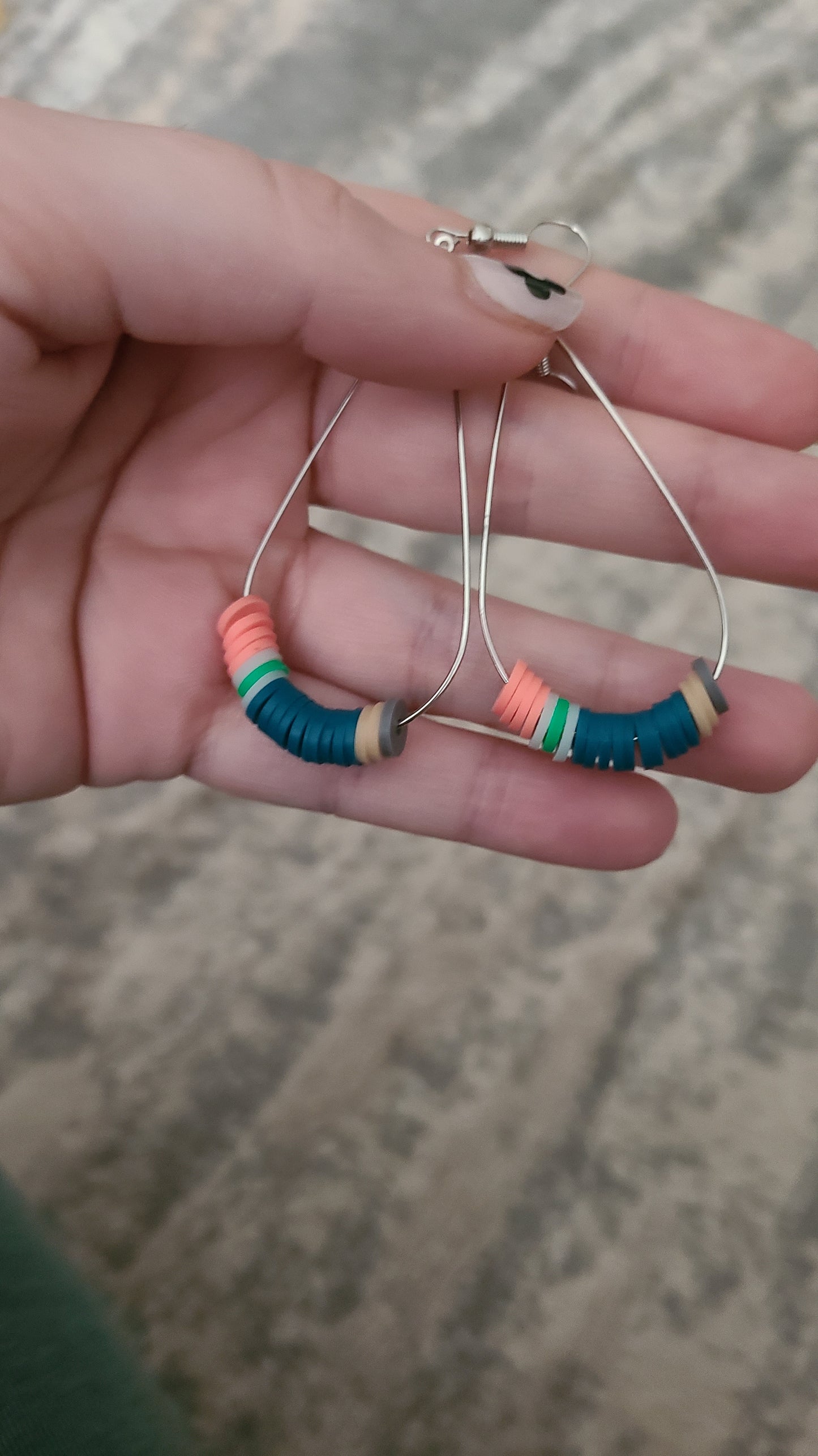 Pencil Earrings in Teal