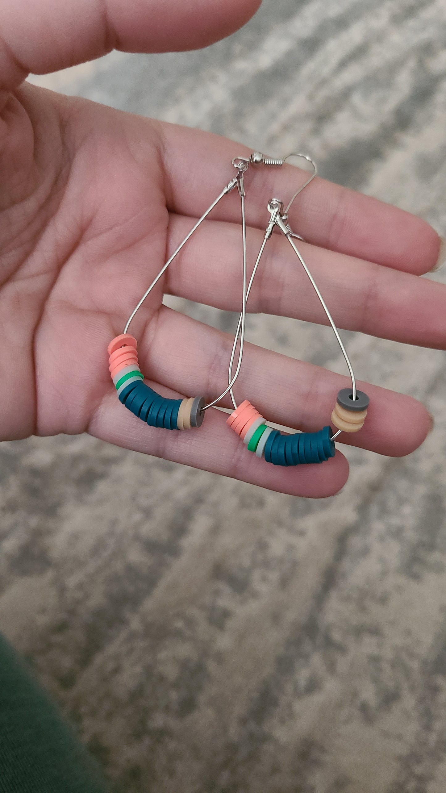 Pencil Earrings in Teal