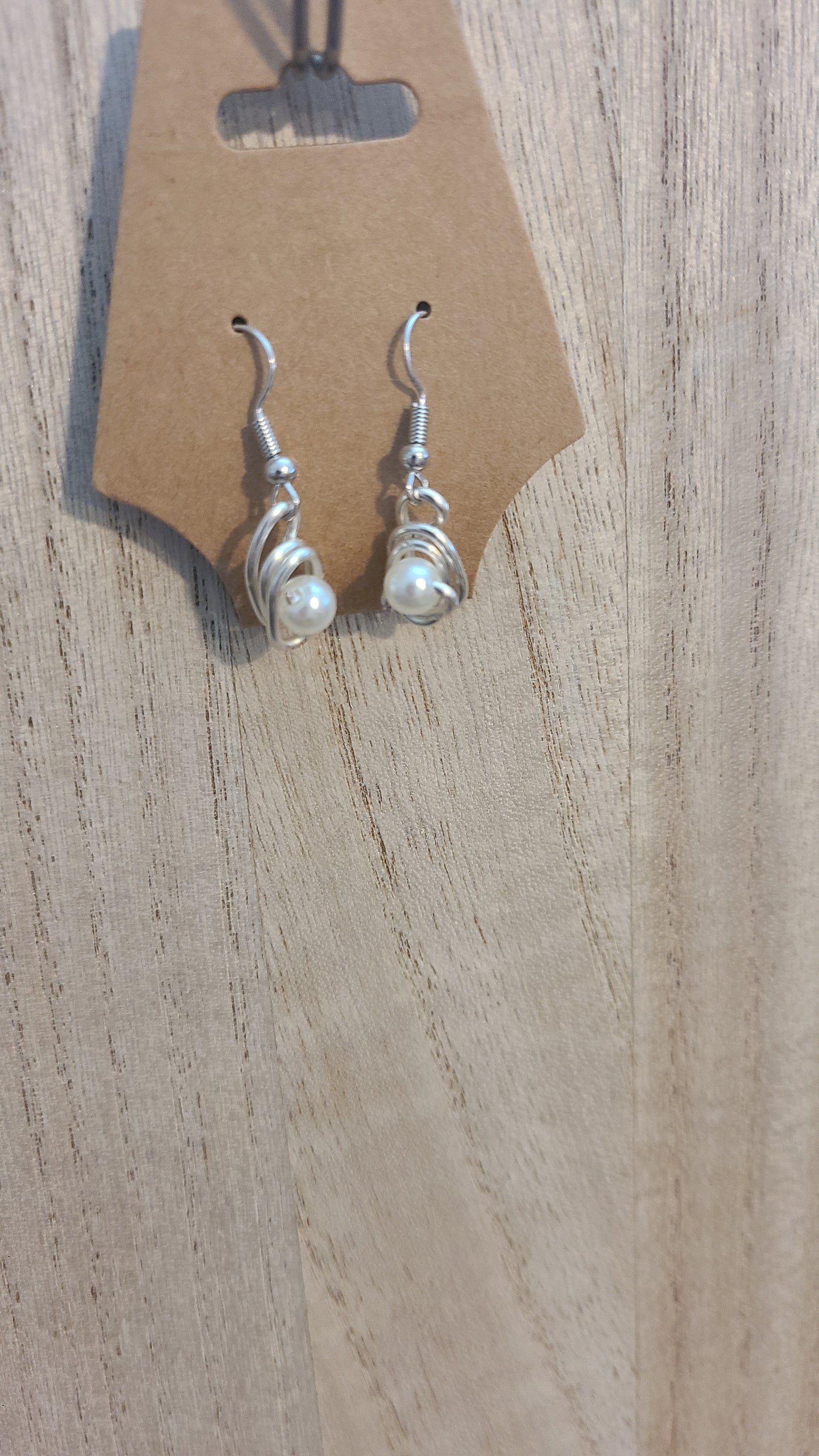 Silver Pearl Earrings